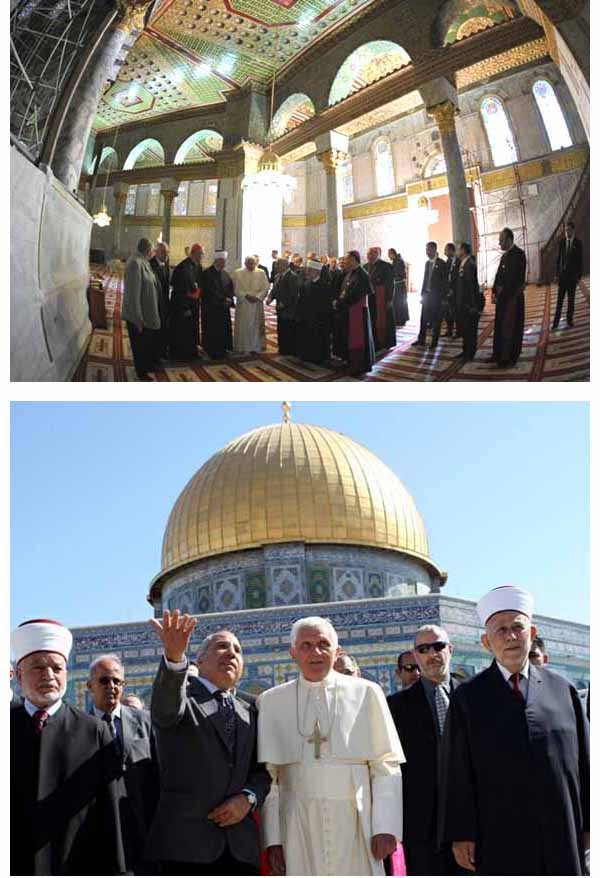 Benedict enters Dome of the Rock 03a